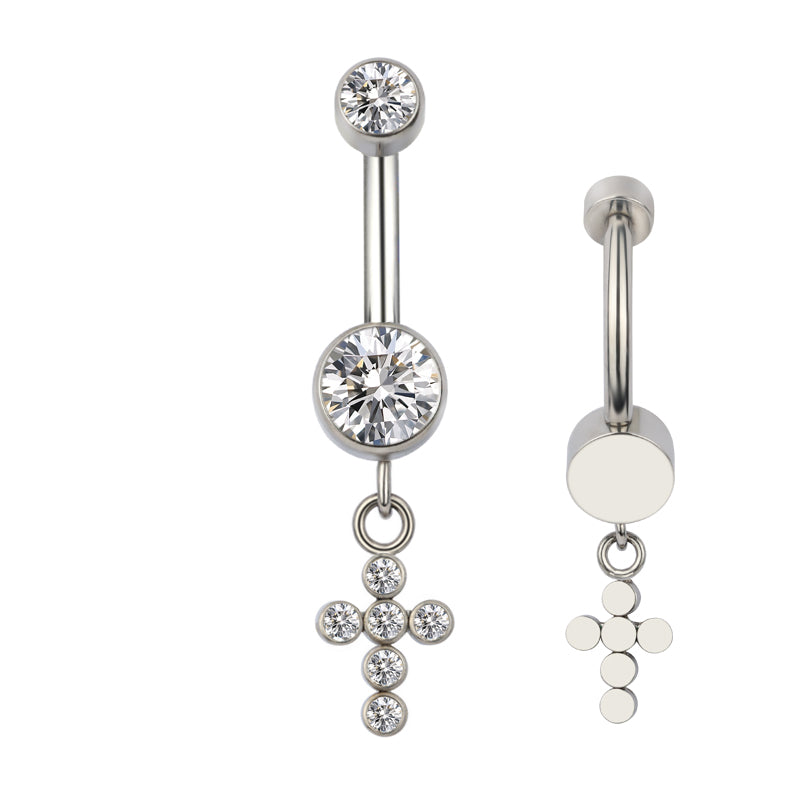 14G ASTM F136 Titanium Dangling Belly Button Ring