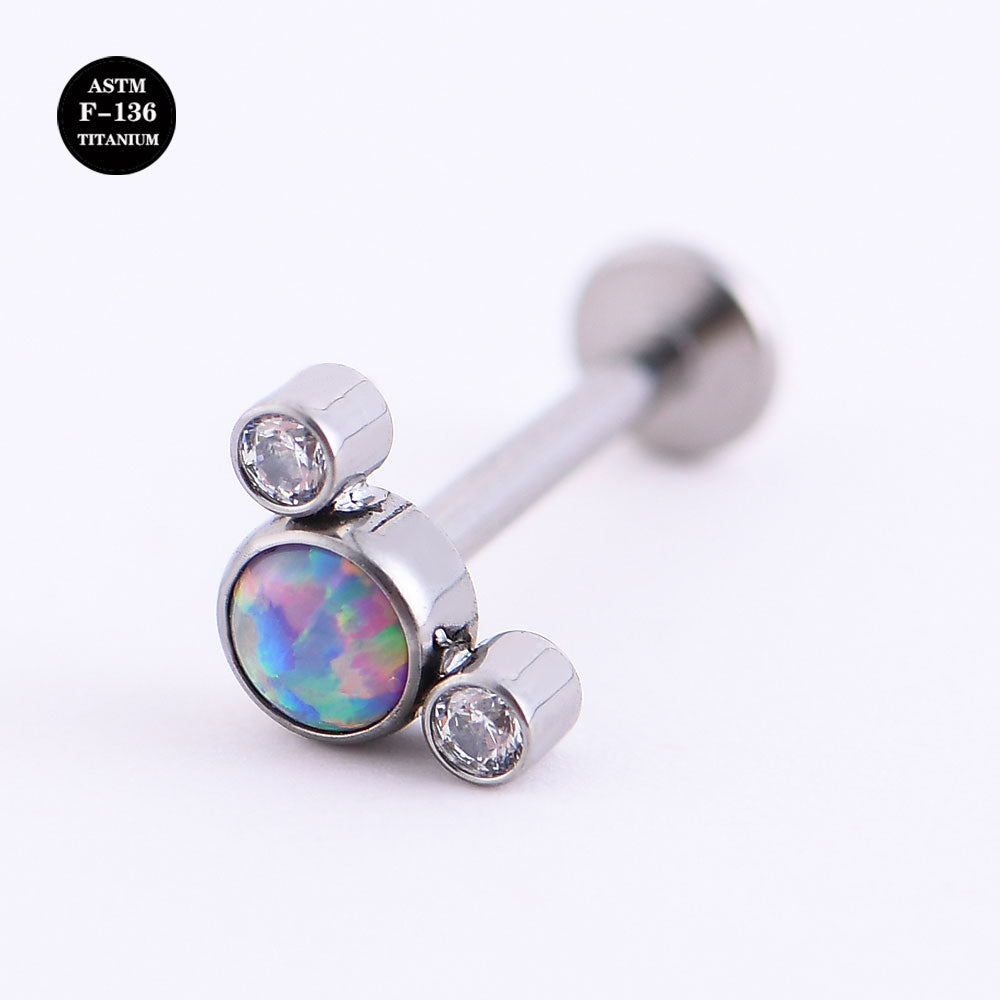 16G Implant Grade Titanium ASTM F136 Micky Mouse Labret Piercing