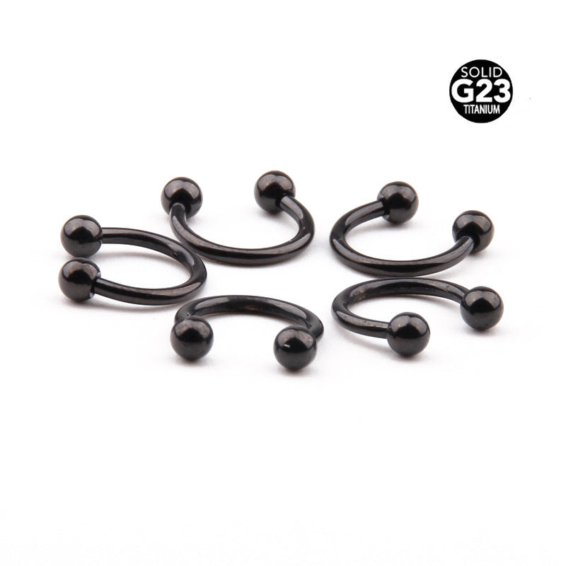Black G23 Titanium Horseshoe