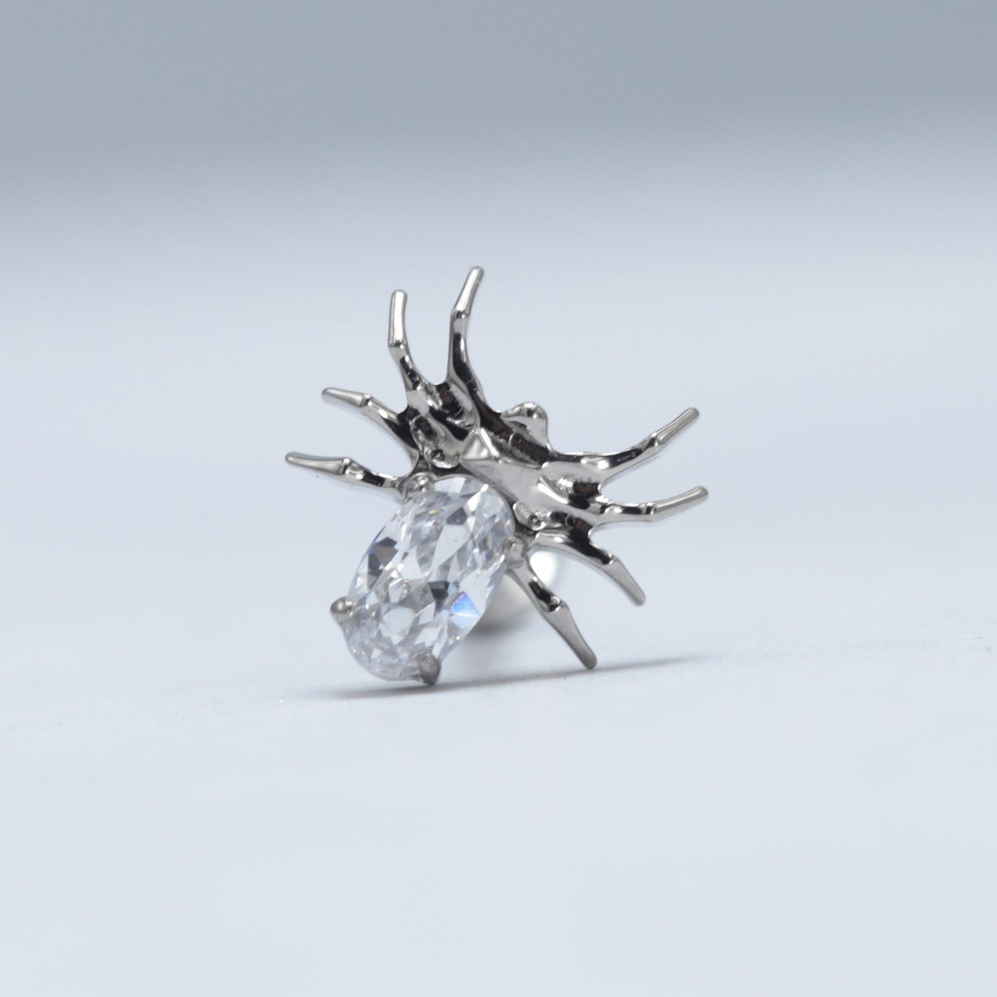 16G ASTM F136 Titanium Spider Labret Stud