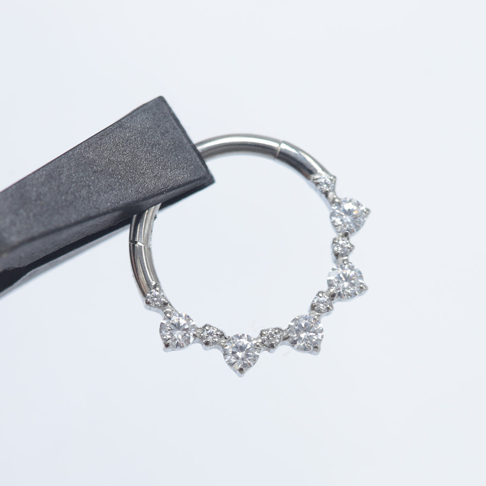 16G ASTM F136 Titanium Septum Clicker Ring Hoop