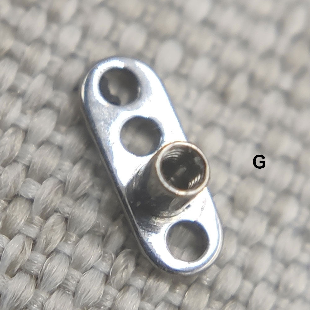 14G ASTM F136 Titanium Micro Dermal Base
