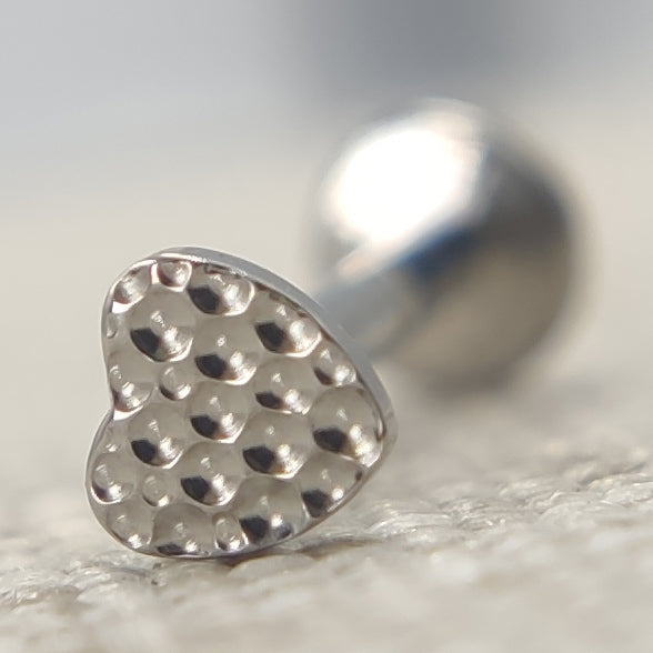 16G Implant Grade ASTM F136 Titanium Hammer Moon Lightning Labret Piercing