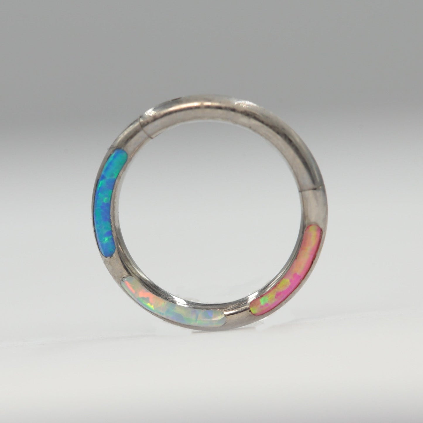 16G Implant Grade Titanium ASTM F136 Opal Ring Septum Clicker