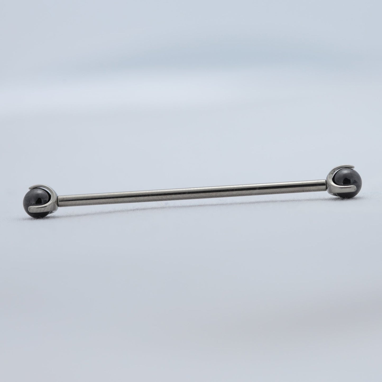 14G Implant Grade ASTM F136 Titanium Nipple Industrial Nose Bridge Piercing Barbell with Crystal