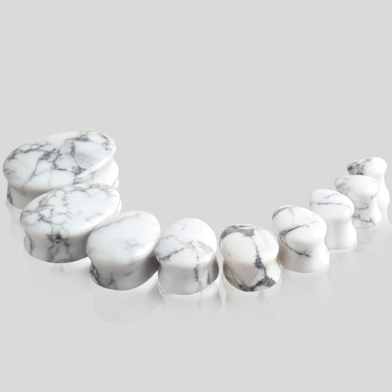 size of stone ear plugs and tunnels