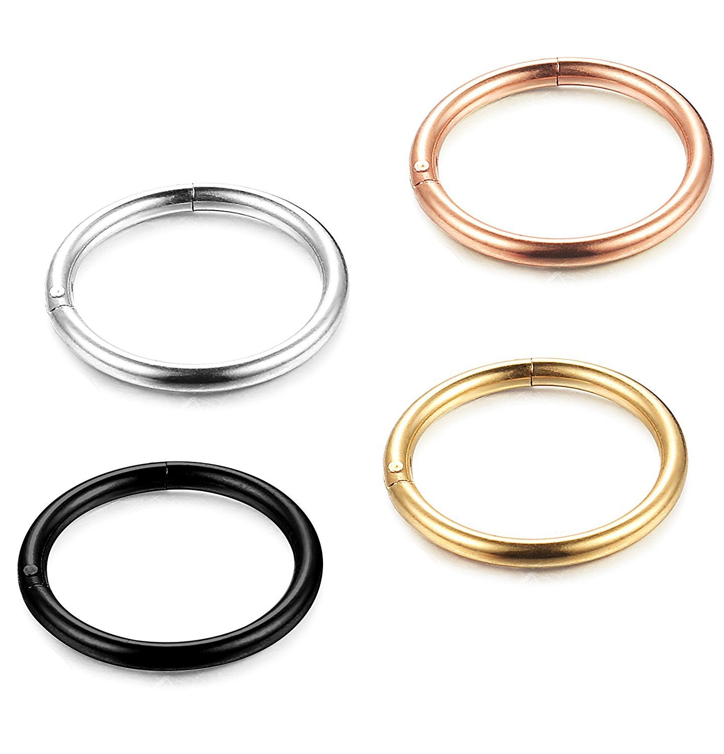16G Titanium G23 Segment Septum Clicker - Classic Body Jewelry