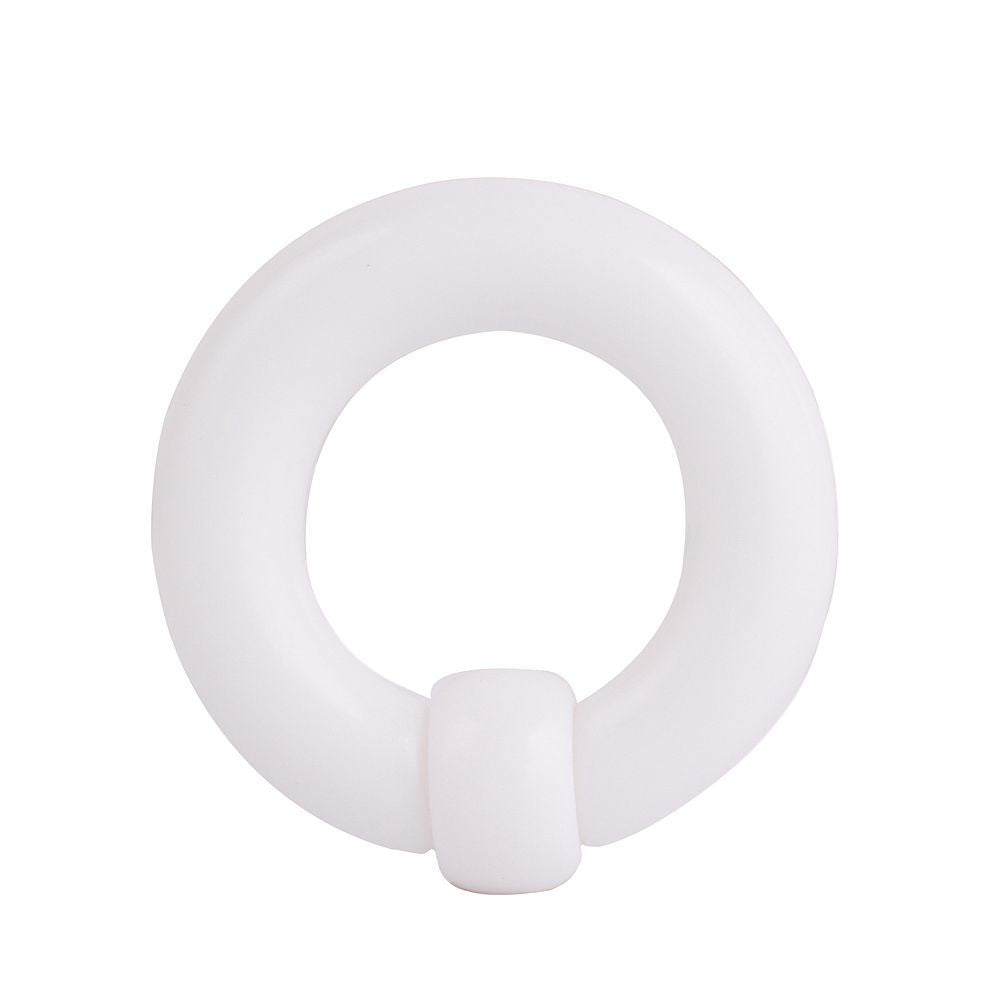 Acrylic White Captive Bead Ring