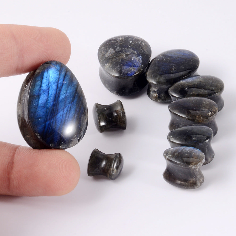 Labradorite Tear drop Ear Plugs