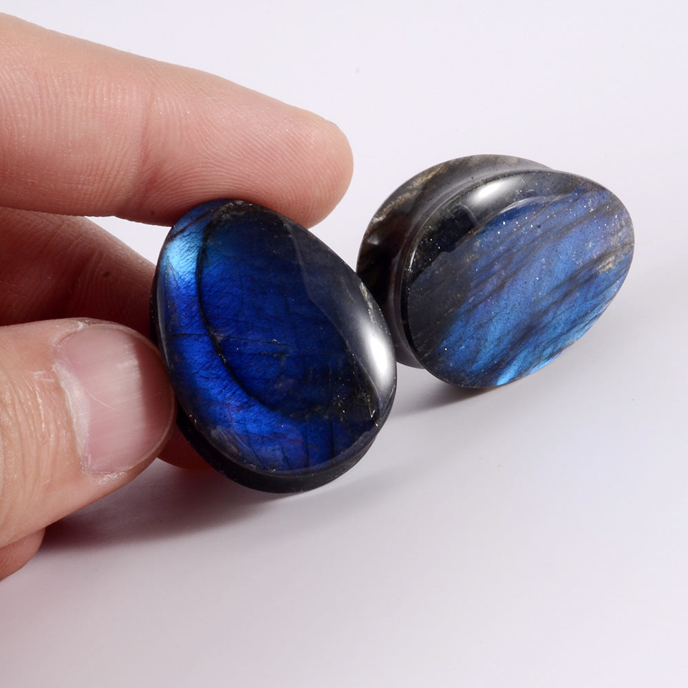 Labradorite Tear drop Ear Plugs