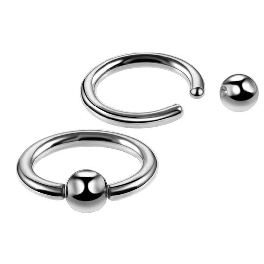 16G ASTM F136 Titanium CBR Captive Bead Ring Ball