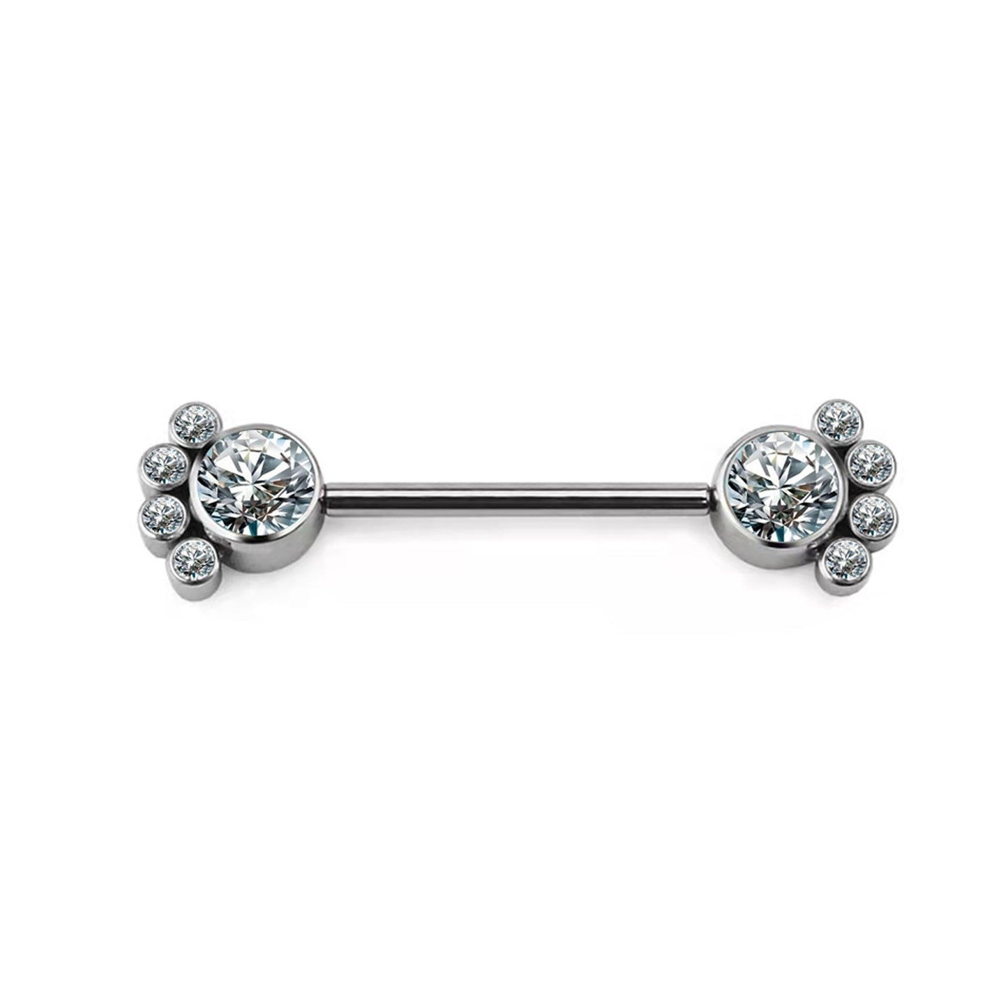 14G ASTM F136 Titanium Threadless Nipple Barbell Ring