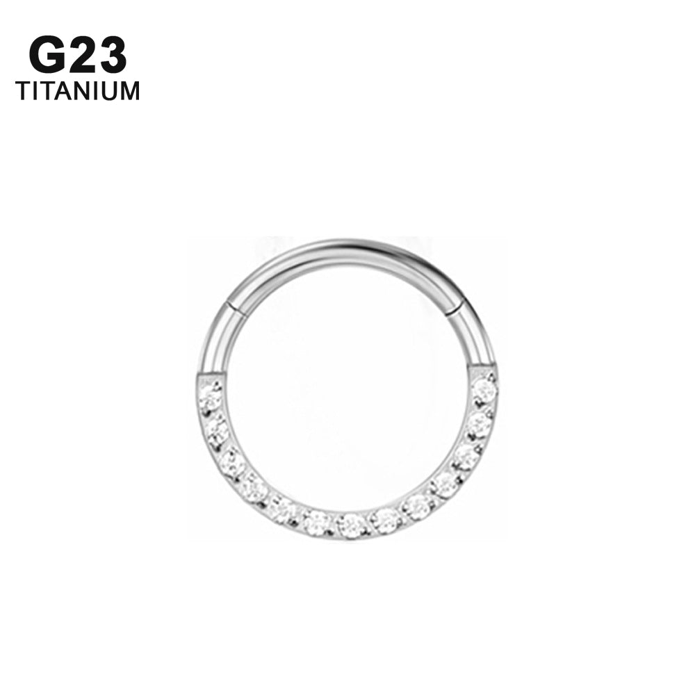 16G ASTM F136 Titanium Septum Clicker Daith Ring Clicker