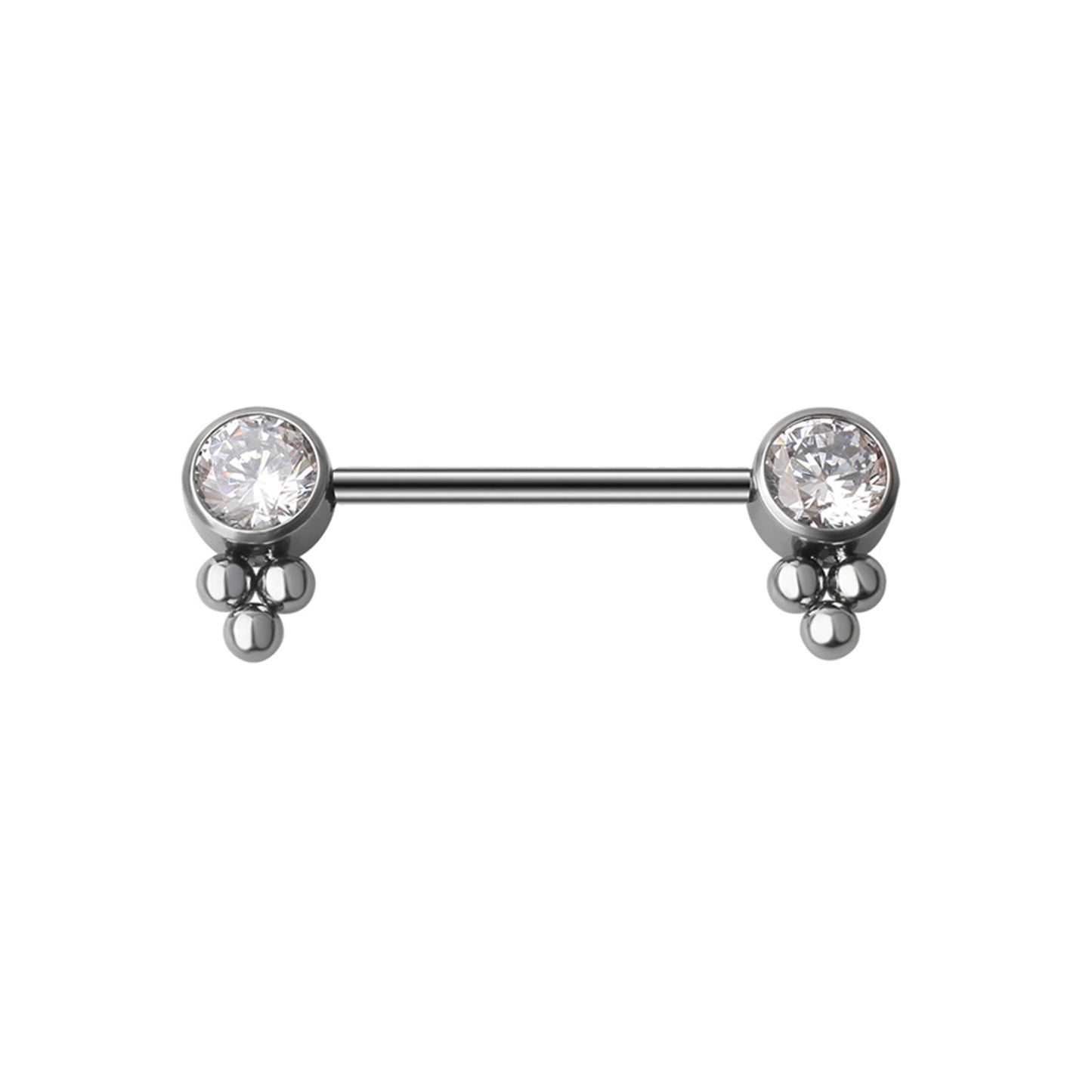 14G ASTM F136 Titanium Threadless Nipple Barbell Ring