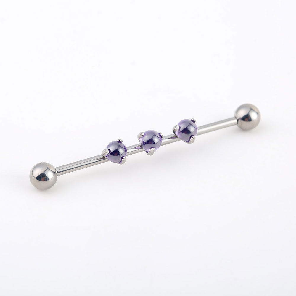 Purple Barbell Piercing