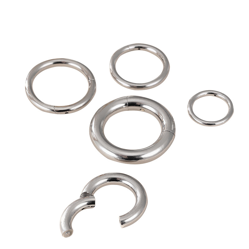 12G 10G 8G 6G 4G 2G 0G ASTM F136 Titanium Big Size Clicker Ring Piercing Hoop