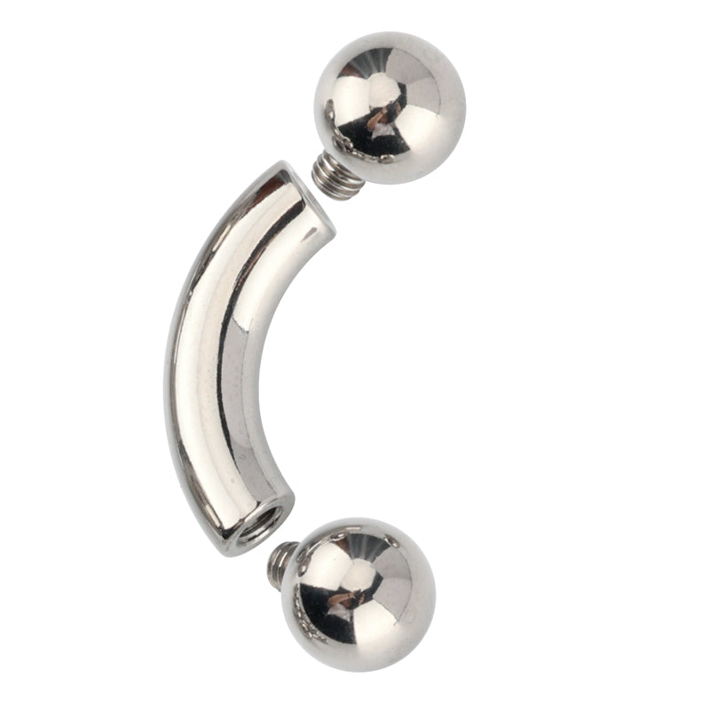 12G 10G 8G 6G 4G 2G 0G ASTM F136 Titanium Big Size Curved Barbell Banana Piercing Jewelry