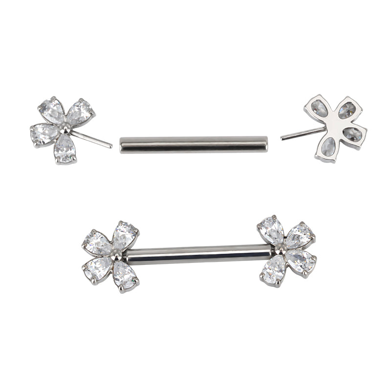 14G ASTM F136 Titanium Nipple Barbells Ring