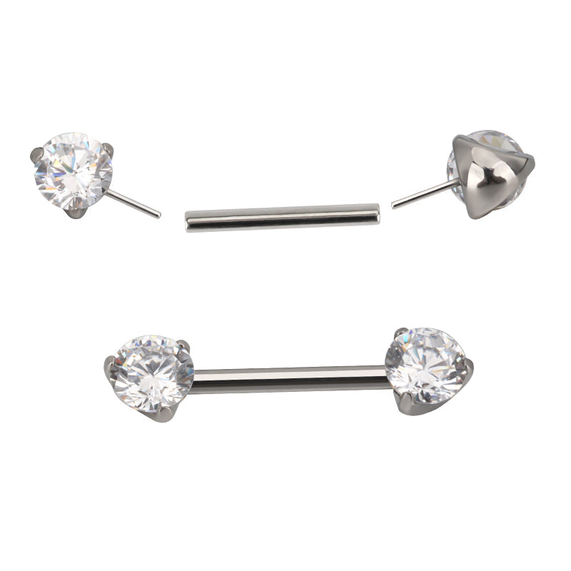 14G ASTM F136 Titanium Nipple Barbells Ring