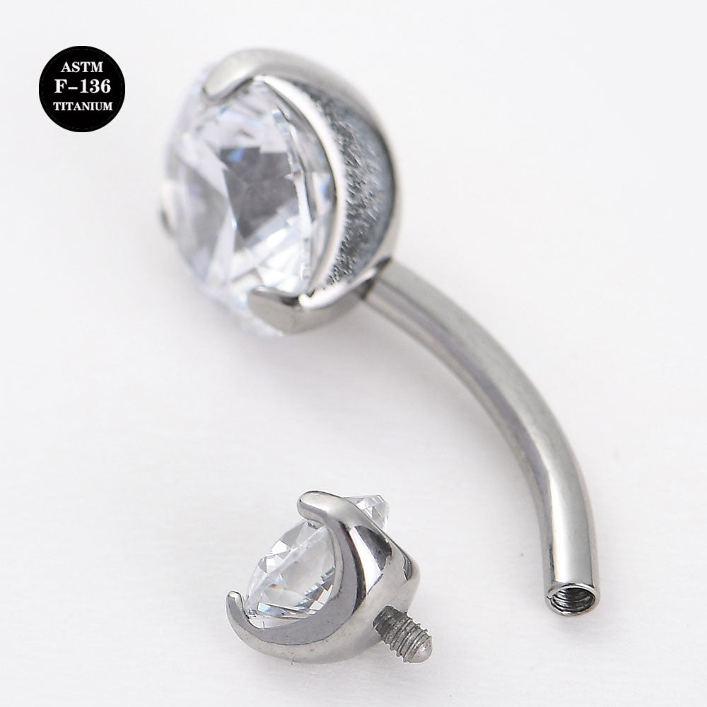 14G Implant Grade Titanium Belly Button Ring Piercing Jewelry