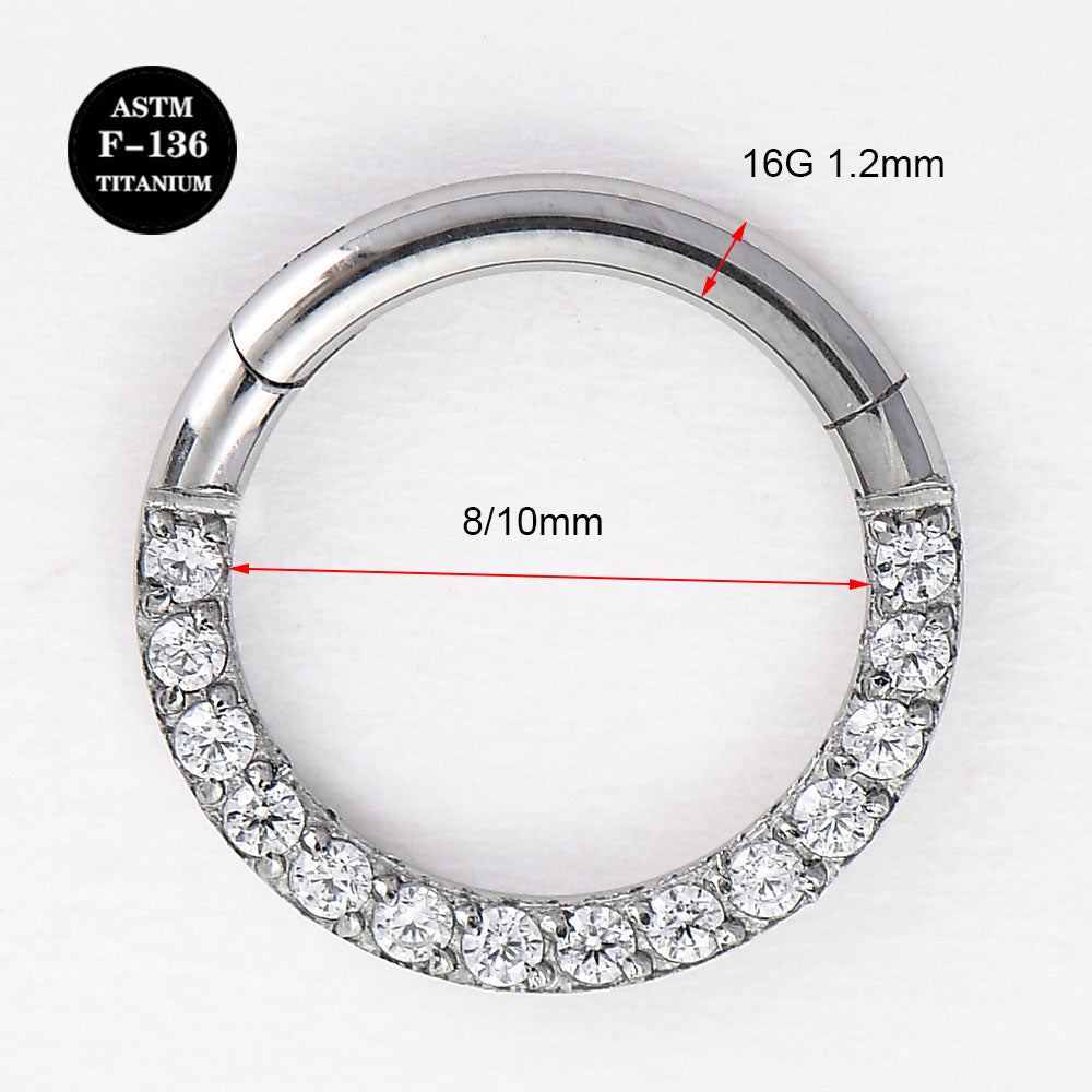 16G Implant Grade Titanium ASTM F136 Septum Clicker
