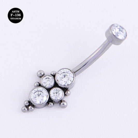 14G Implant Grade Titanium ASTM F136 Belly Button Ring