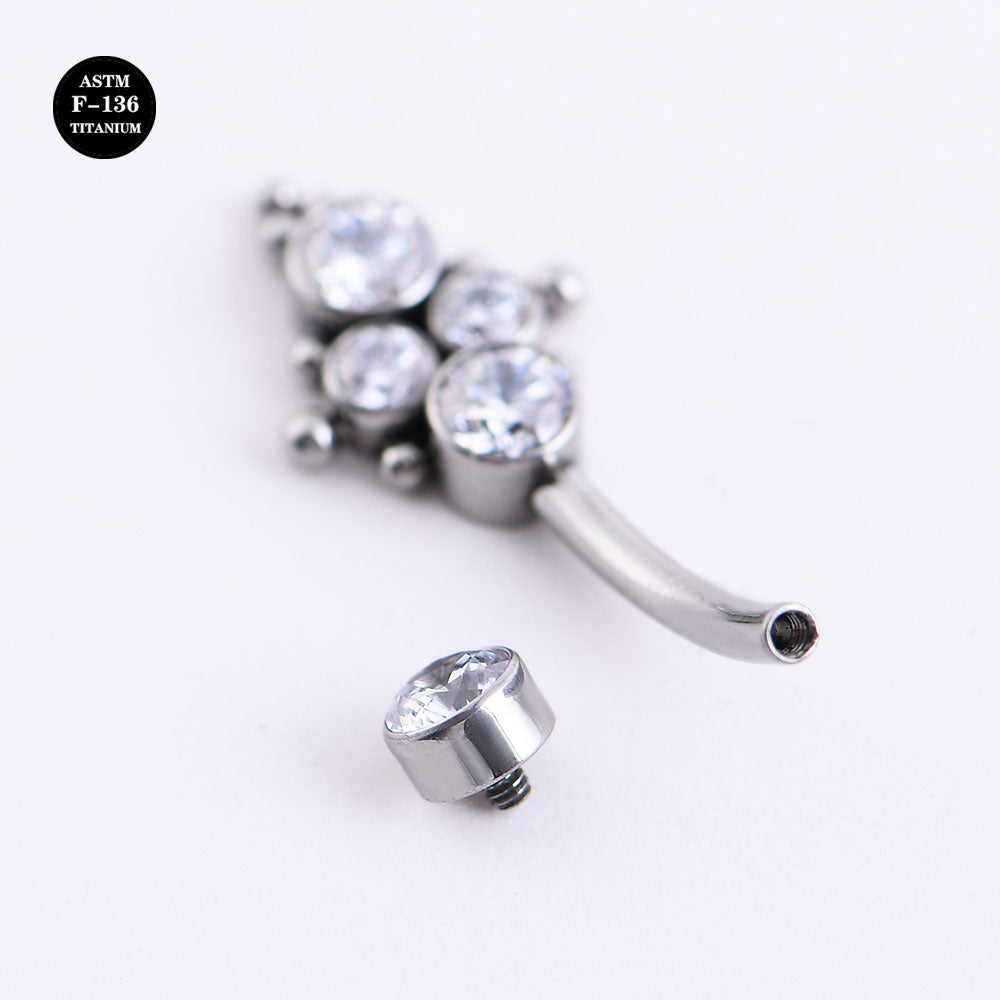 14G Implant Grade Titanium ASTM F136 Belly Button Ring