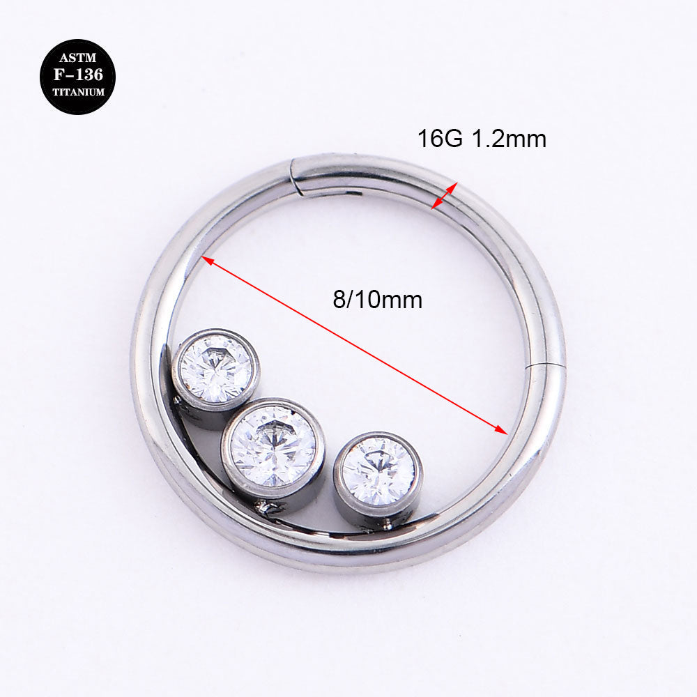 16G ASTM F136 Titanium Septum Clicker