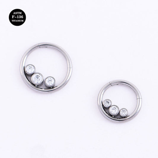 16G ASTM F136 Titanium Septum Clicker