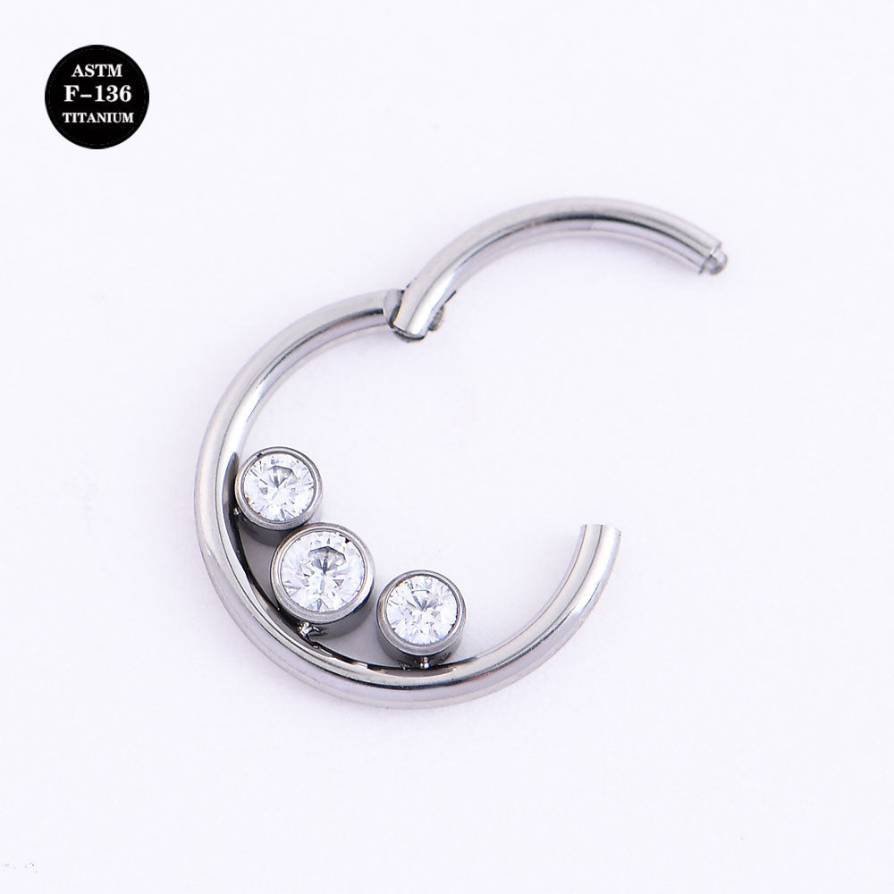 16G ASTM F136 Titanium Septum Clicker