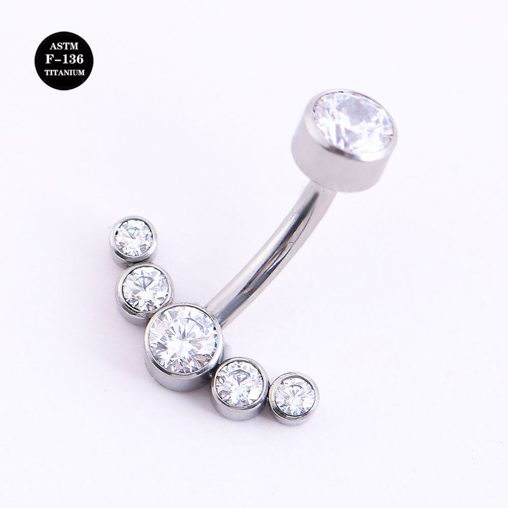 14G Implant Grade Titanium ASTM F136 Belly Button Ring