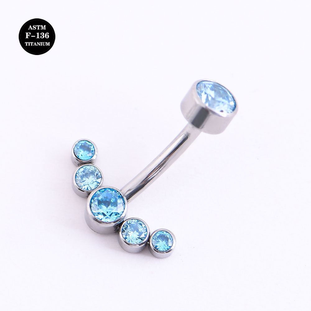 14G Implant Grade Titanium ASTM F136 Belly Button Ring