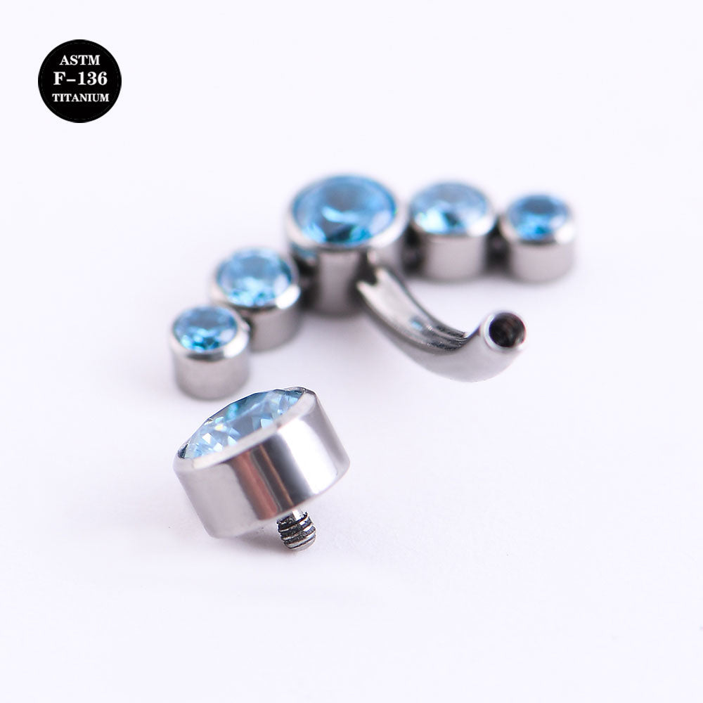 14G Implant Grade Titanium ASTM F136 Belly Button Ring