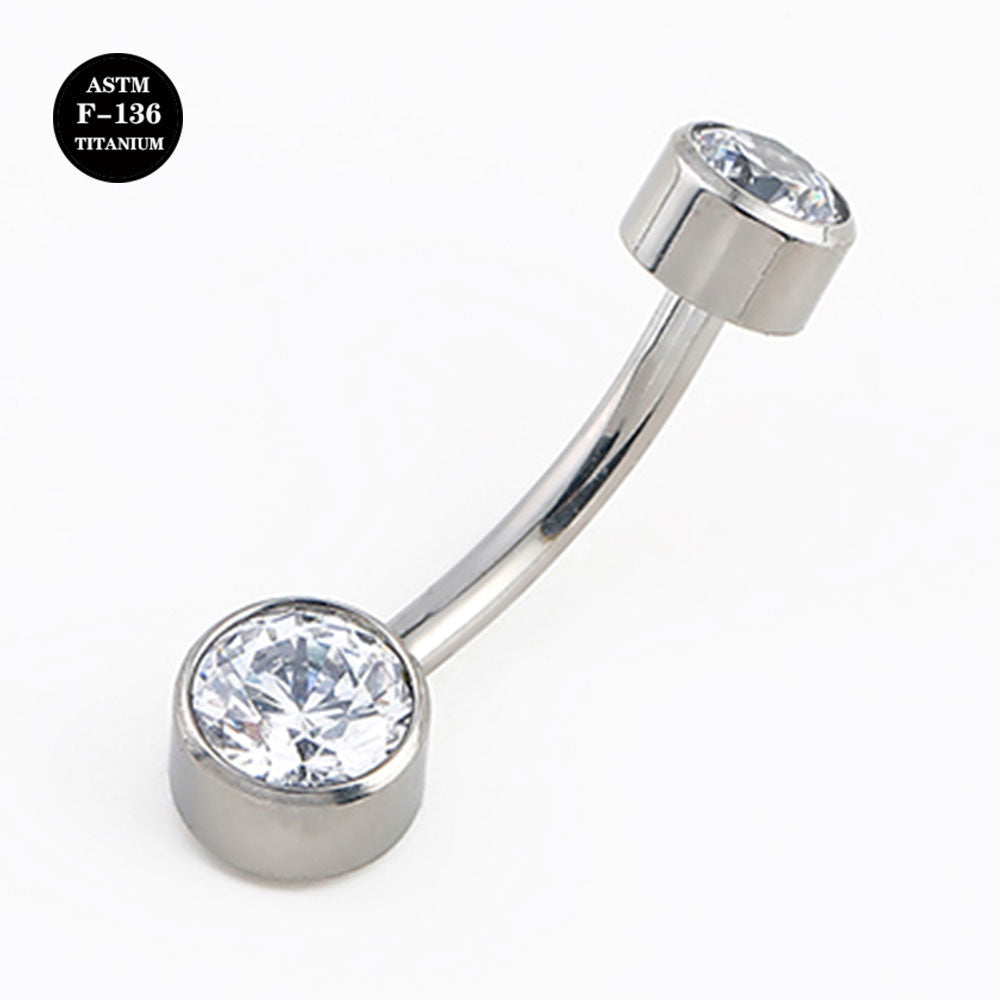 14G Implant Grade Titanium ASTM F136 Belly Button Rings