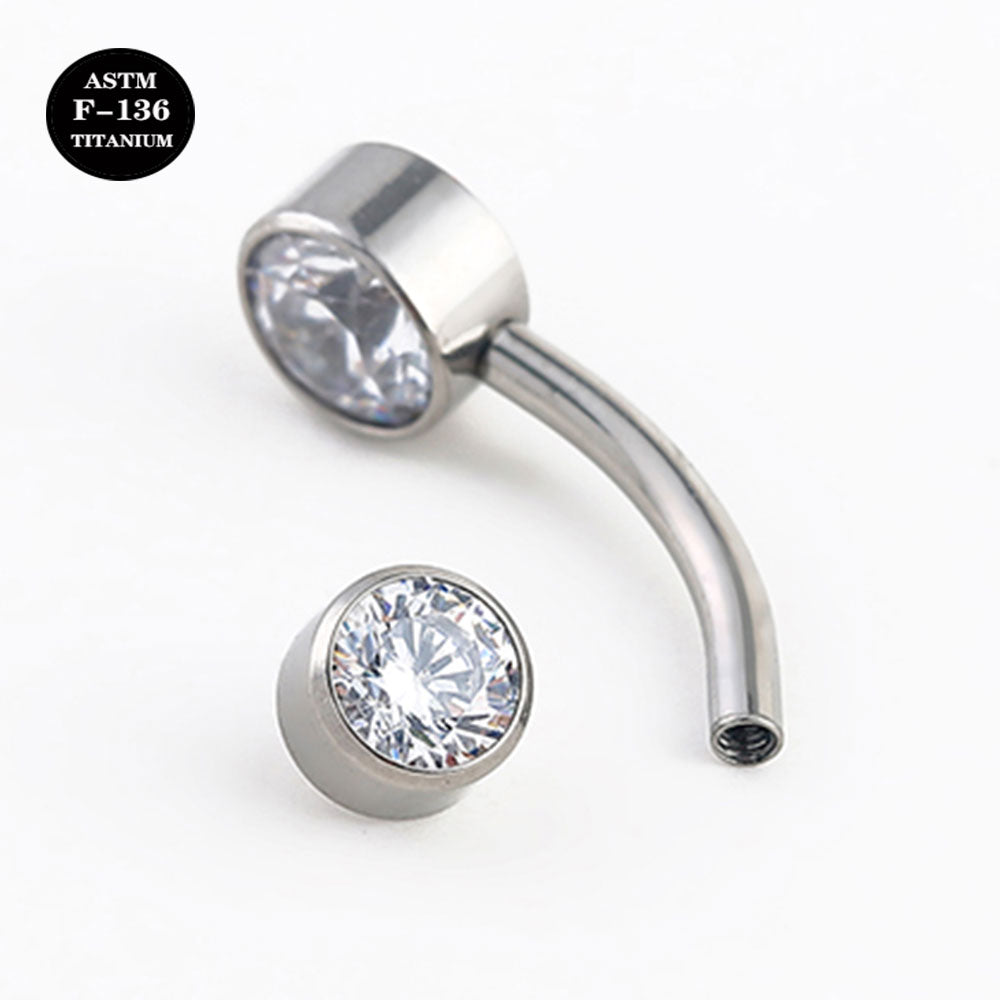 14G Implant Grade Titanium ASTM F136 Belly Button Rings