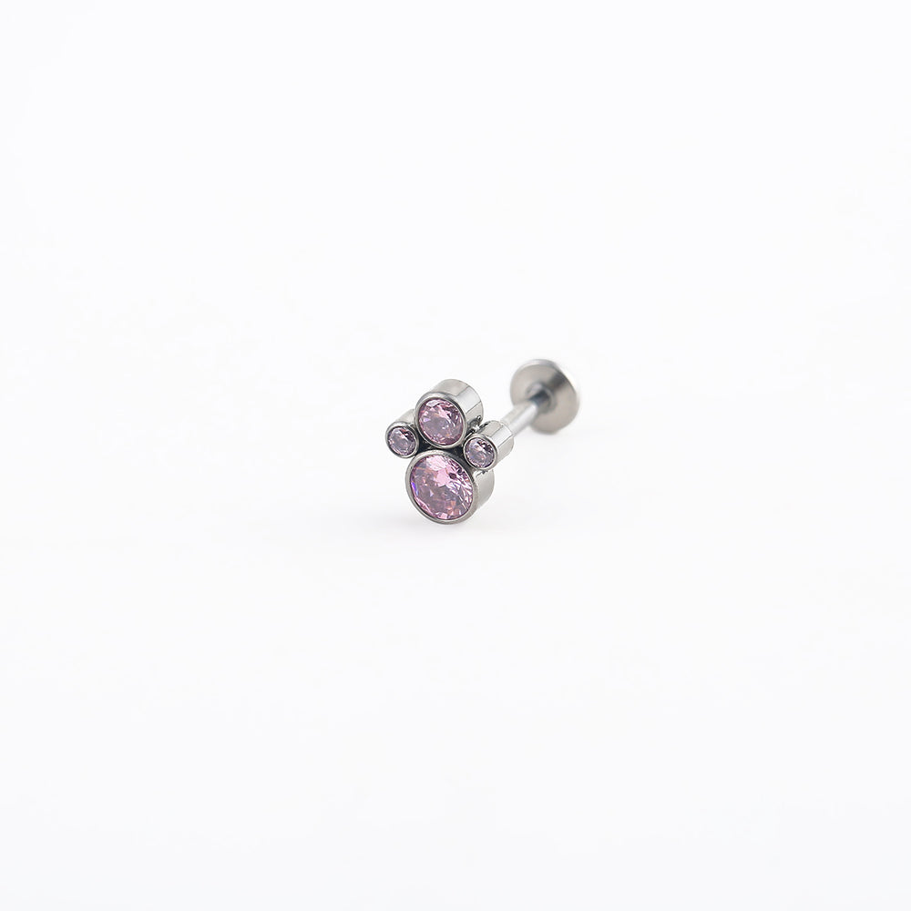 Pink Cubic Zircon Piercing Labret