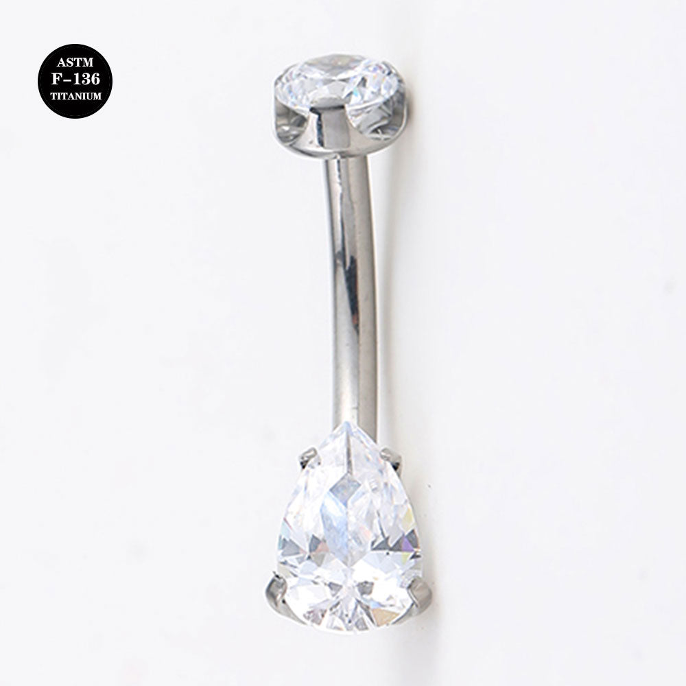 14G ASTM F136 Titanium Belly Button Ring