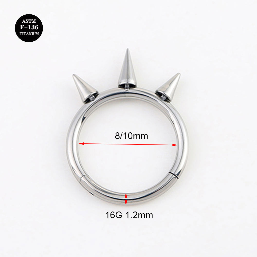 16G ASTM F136 Titanium Septum Clicker with Cone