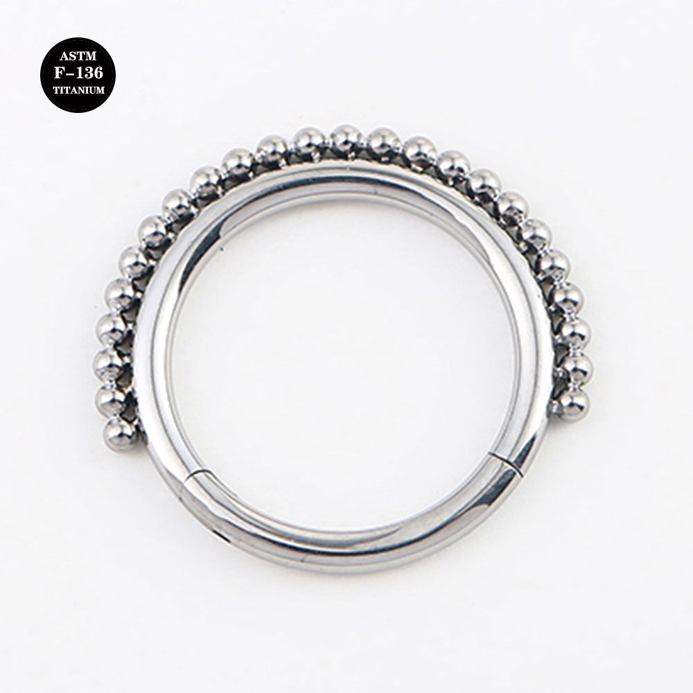 16G Implanted Grade Titanium ASTM F136 Hinged Segment Ring Clicker