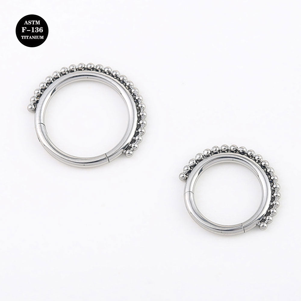 16G Implanted Grade Titanium ASTM F136 Hinged Segment Ring Clicker