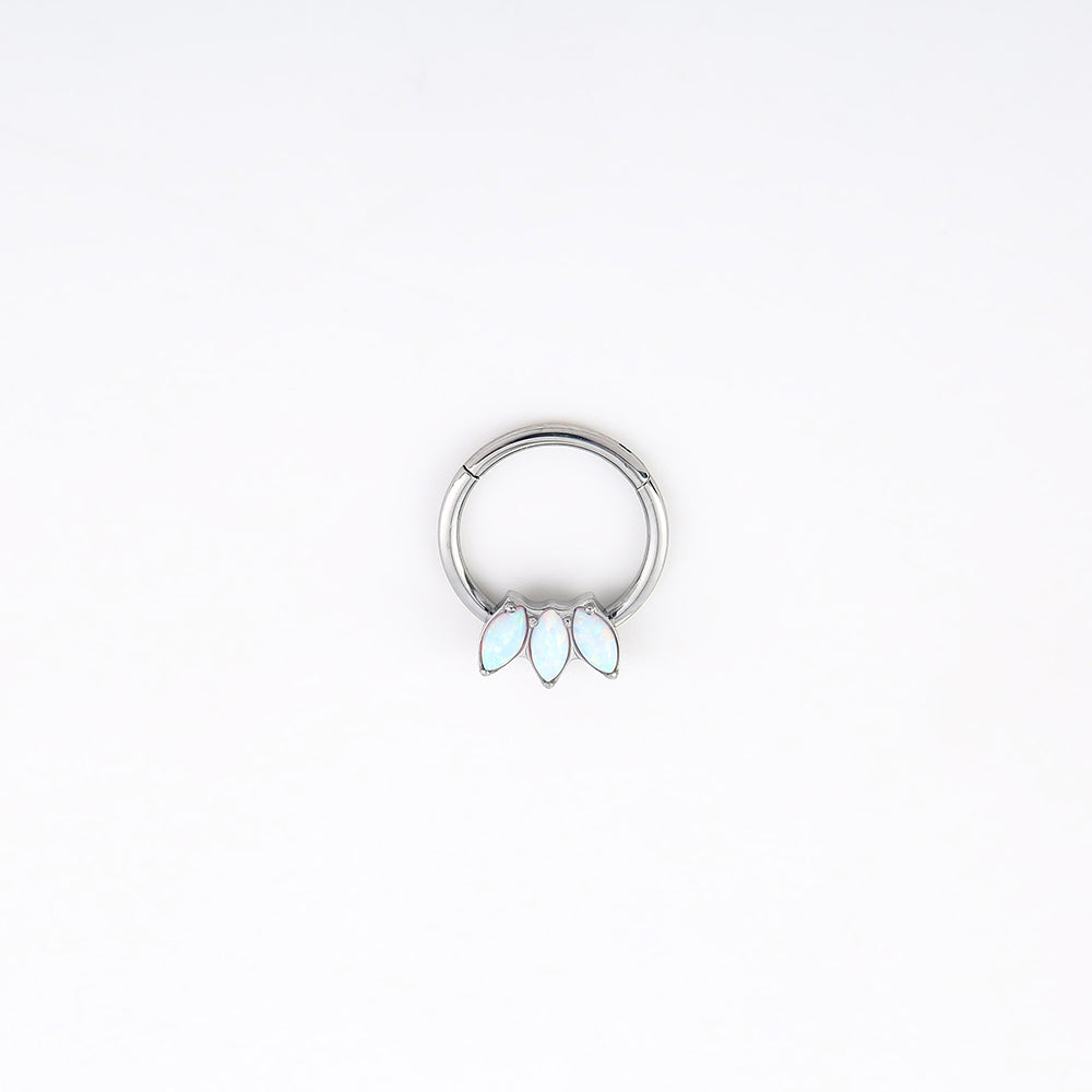 White Opal Septum Ring