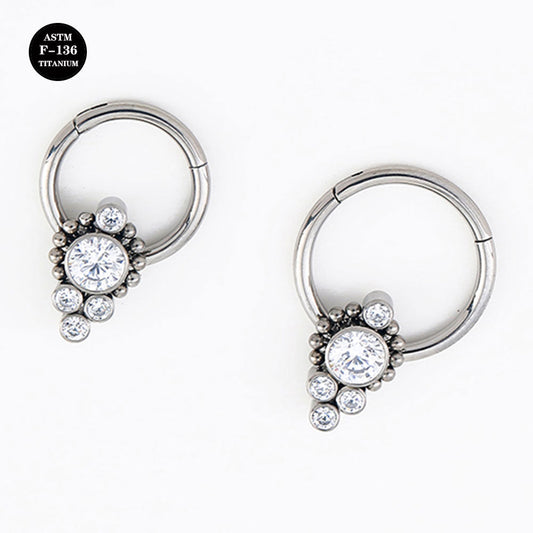 ASTM F136 Titanium Implant Grade Septum Clicker Ring