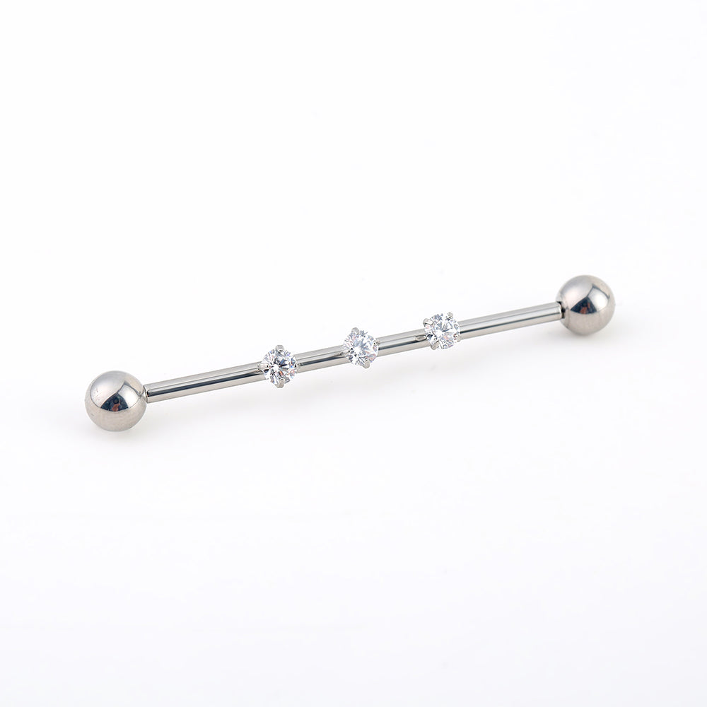 Prong Set Gem Industrial Piercing