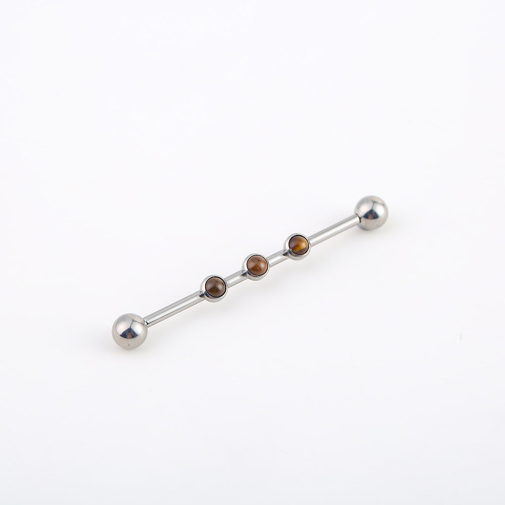 Tiger Eye Industrial Piercing Jewelry