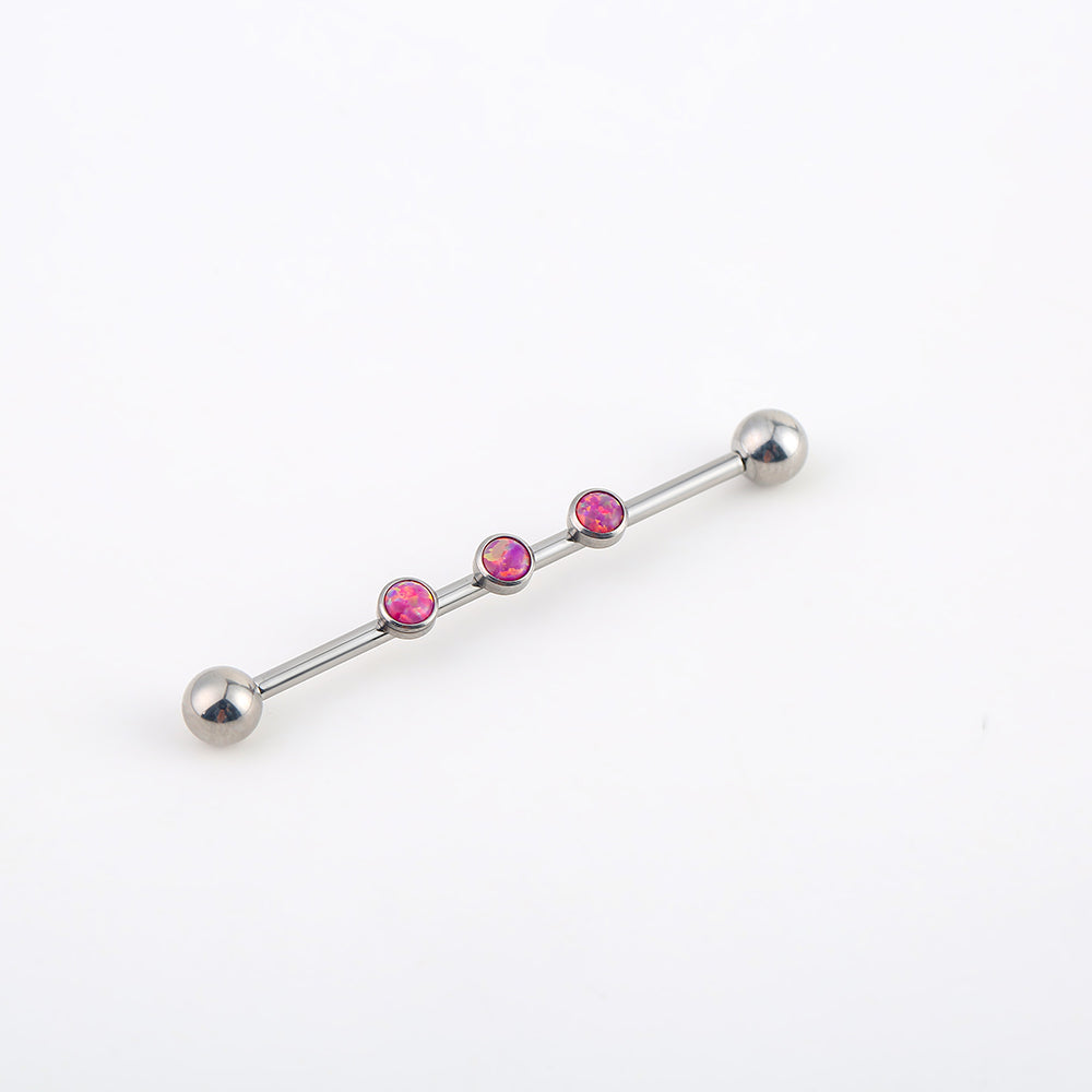 Red Opal Piercing Industrial Jewellry