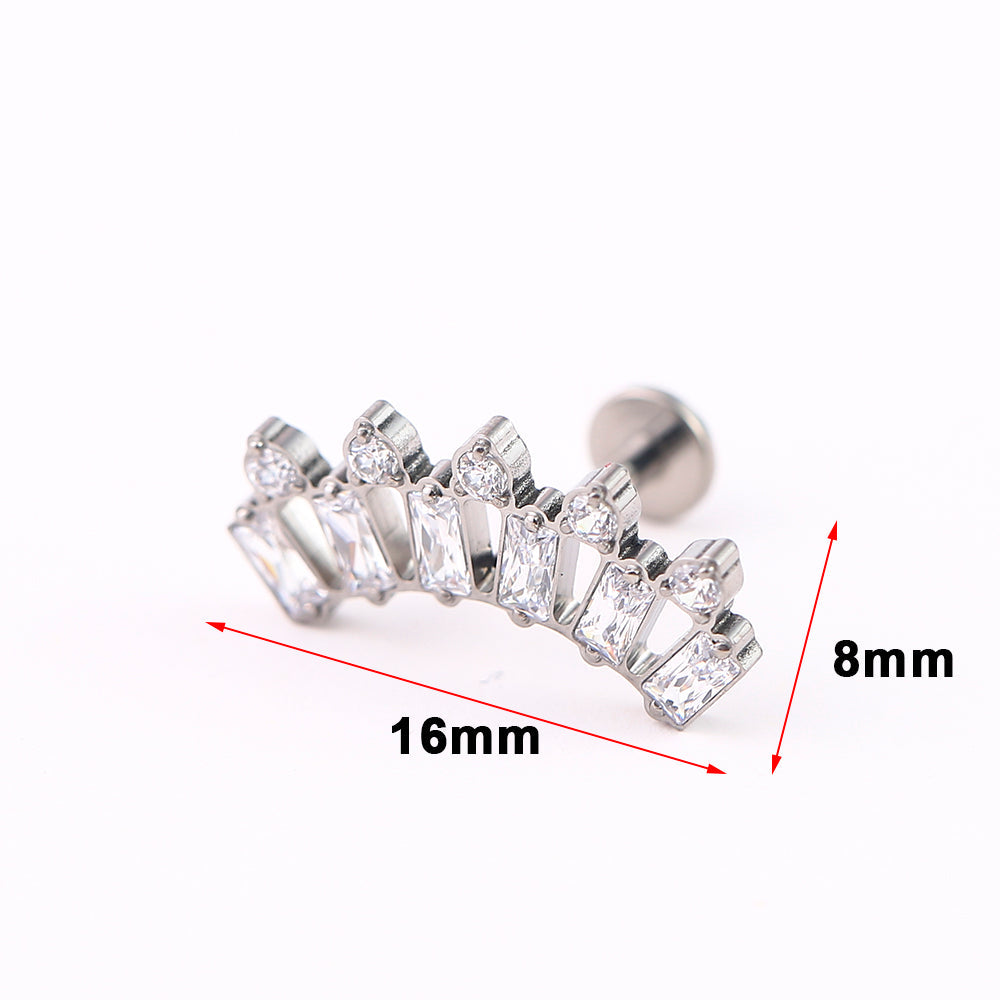 16G ASTM F136 Titanium Crown Labret