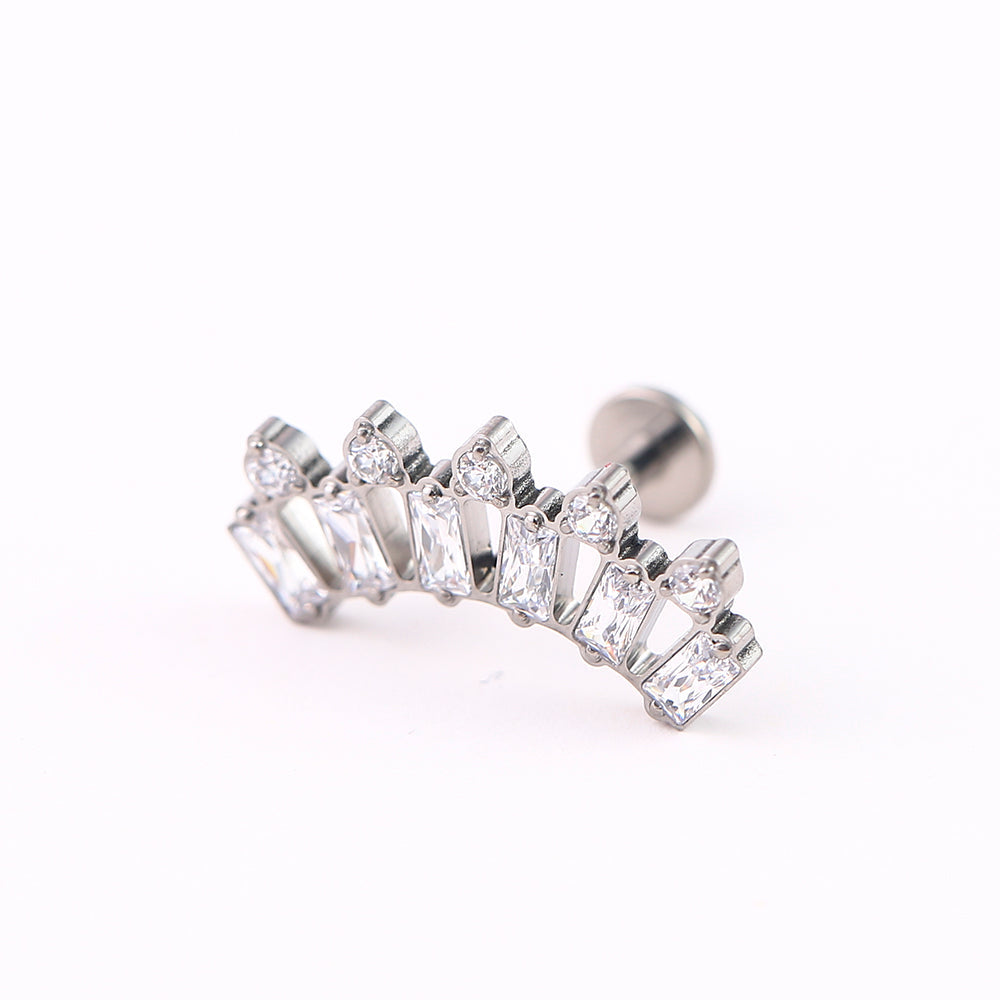 16G ASTM F136 Titanium Crown Labret