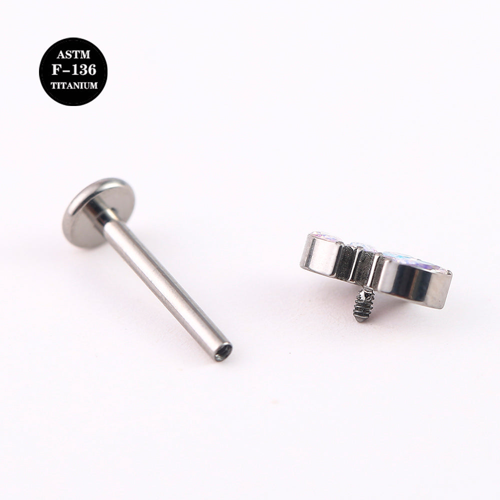 16G ASTM F136 Titanium Crown Labret Piercing