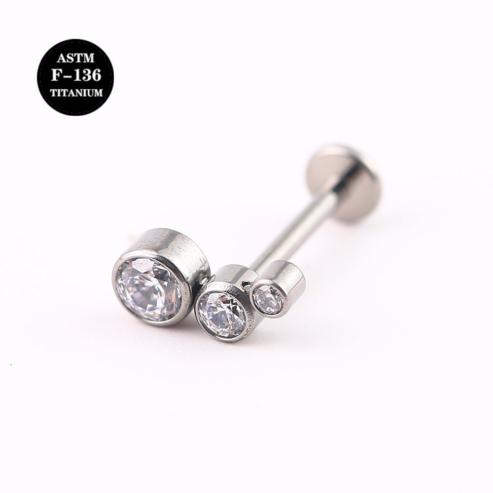 16G ASTM F136 Titanium Labret Piercing Jewelry