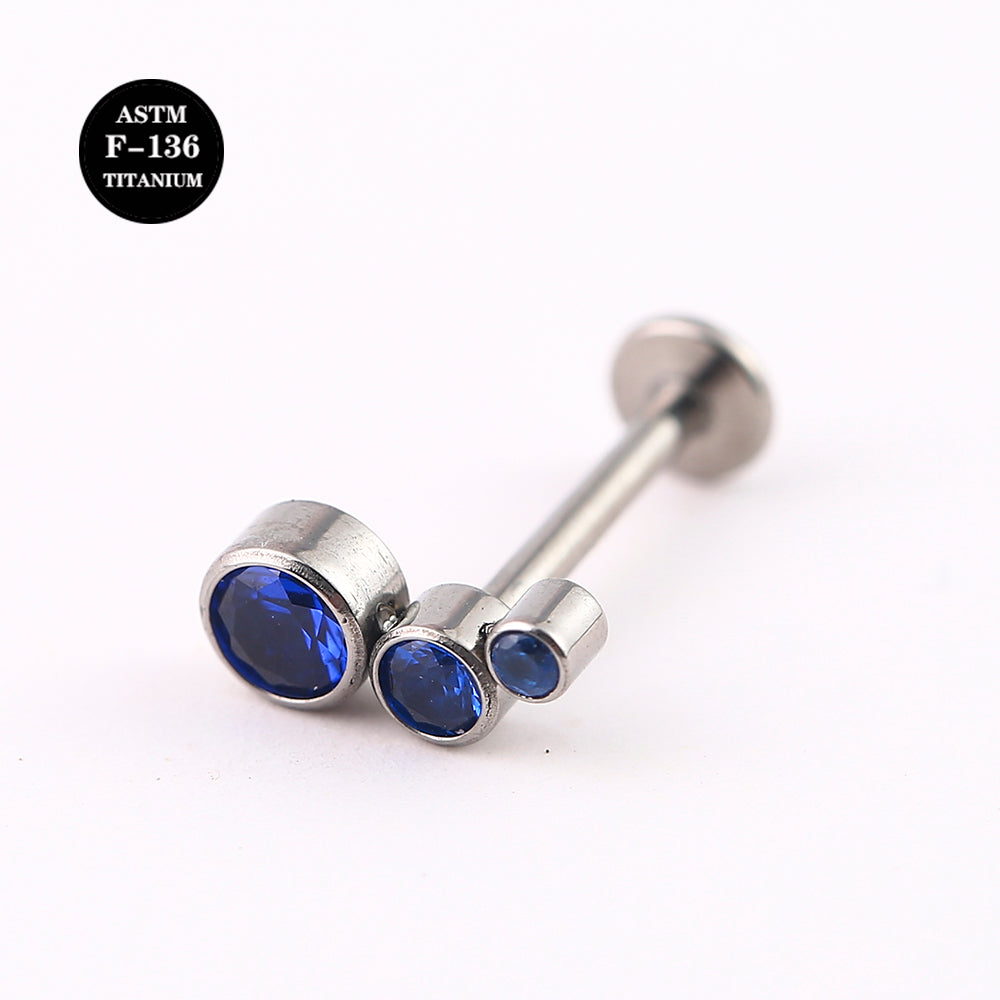 16G ASTM F136 Titanium Labret Piercing Jewelry